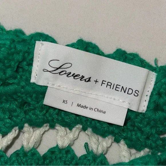 Lovers + Friends Green and White Crochet Skirt Set - Picture 2 of 12